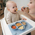 Set ROCCED Suction Plates for Baby Placemat Spoon Fork for Toddlers, Silicone Baby Plates with Suction Baby Dishes