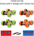 Haktoys 2 Pack Mini Remote Control Stunt Car, High Speed RC Rotating & Tumbling Double-Sided Toy Vehicle for Kids