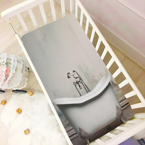 Wassud 28 52 Bathtub Fitted Crib Sheet for Boys Girls, Soft and Breathable Neutral Baby Crib Mattress Sheets,Toddler
