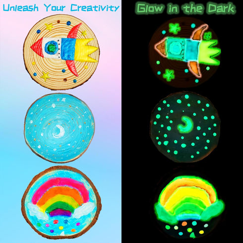 KIRKOTOY 6-12, 24 6 7 8 9 10 11 12 Wooden Crafts Kit for Kids-Glow in The Dark-Arts & Crafts Gifts for Boys Girls Age