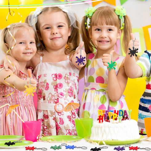 Paint Splatter Keychains, Art Party Favors and Decorations for Kids Adults Back to School Gifts