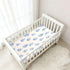 miaozhen 1 Pack 52x28 Cotton Crib Sheets for Baby Boys Girls Soft Comfy Cute Cartoon Grassland Lavender Muslin Crib