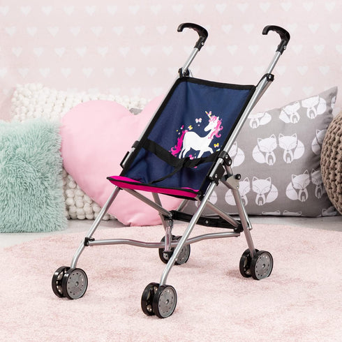 18" Bayer Design Dolls Buggy for up to Dolls,Blue/Pink