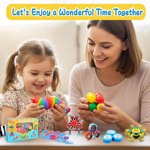 6 Pack 5-7-8-12 Fidget Toys Bulk for Kids & Adults,Sensory Travel Must Have,Autism Anxiety Stress Calm Down Must