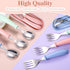 Toddler Utensils, Stainless Steel Baby Silverware Set with Storage Box for Safe Dining, 3 Set with Case