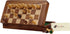Classic Wood Magnetic Travel Chess Board Set - 7 X 7 Inch Folding Game Board Handmade in Fine Rosewood