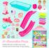 randhar Set, 31PCS 2Dolls, 6Little 3+ Dollhouse of Pets Toy Play Foldable Pets Doll House with Includes Motor, Pool