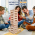 Megwoz 57 4.2FT Giant Tumble Tower Games for Kids and Adults Blocks New Zealand Pine Wooden Blocks Stacking to Over