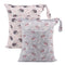 ALVABABY 2pcs Cloth Diaper Wet Dry Bags Waterproof Reusable with Two Zippered