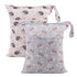ALVABABY 2pcs Cloth Diaper Wet Dry Bags Waterproof Reusable with Two Zippered