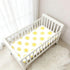 miaozhen 1 Pack 52x28 Cotton Baby Crib Sheets for Boys Girls Soft Breathable Bright Yellow Star White Unisex Child Crib