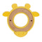 Nuby Natural Wood Teether, Soft Silicone Giraffe Yellow, Minimalist Design, Easy to Clean