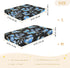 CZXW 52" 28" Blue Butterflies Floral Forget-me-not Crib Sheets Fitted x Natural Cotton Soft & Breathable for Baby Crib
