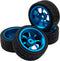 Metal Wheel Rims 12mm Hex Hub & OD 2.56" Rubber Tires, Compatible with Tamiya HPI Kyosho HSP