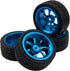 Metal Wheel Rims 12mm Hex Hub & OD 2.56" Rubber Tires, Compatible with Tamiya HPI Kyosho HSP