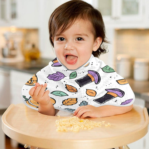 YETTASBIN Pumpkins Muslin Baby Burp Cloth, Super Soft Absorbent Cotton Burp Rag Baby Bibs Feeding Cloth for Newborn