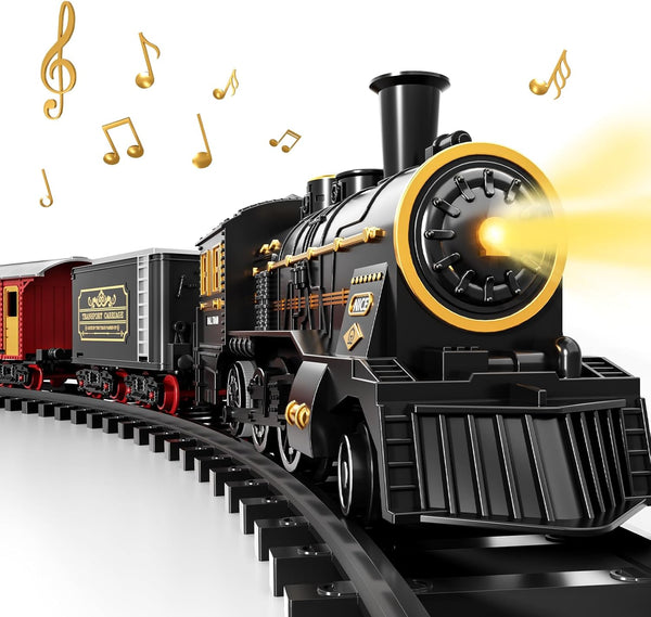 Train Set for Toddlers 3-4, Electrical Trains with Track, Light, Sound, Christmas
