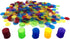 Yuanhe 500 Pieces 3/4 Inch Transparent Counting Chips for Bingo Game, Mixed Color for Party and Classroom
