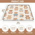 GOODOLD 50x50 Inch Cartoon Teddy Bears Baby Play Mat One-Piece Soft Crawling Mat Waterproof Playmat with Non-Slip