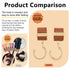 MTTBmrt 2 Pack Clip|360 66lb Stroller Hooks,Strong Synthetic Leather Hook-and-Loop Fastener&High-Quality Metal