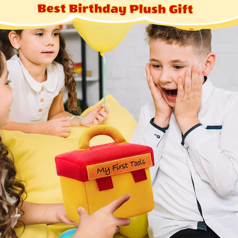 GERBIT Set Toolbox 5 My First Tool Plush, Baby Plushy with Pcs Tool Plushies for Toddlers, First Birthday Gifts