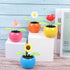 4 Solar Dancing Butterfly Toy Solar Powered Dancing Sun Flower in Colorful Pots, Animated Bobblehead Dancer Window Decor