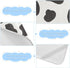 EtherSpher 28" 52" Cow Print Black White Cooling Baby Mattress pad Protector x Washable Crib Padding for Sides