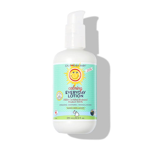California Baby Calming Lotion, 100% Plant-Based, Soothing for Sensitive Skin, Lavender Kids Lotion, 251 mL / 8.5 oz