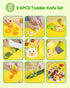 26 Set, Set 4+ Pcs Kids Knife Montessori Kitchen Tools for Toddlers' Real Cooking, BPA Free Knife Includes Crinkle