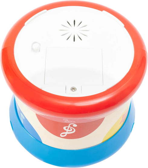 Hape Baby Drum - Colourful Rolling Drum Musical Instrument Toy for Toddlers, Rhythm & Sound Learning, Battery Powered