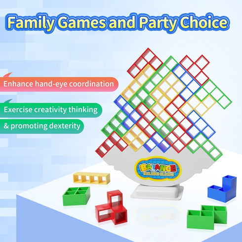 Ziogogco 48 Pcs Game Gifts, Balance Stacking Blocks GamePerfect for Family, Parties, Travel,Boys Girls GiftsNovelty Toy