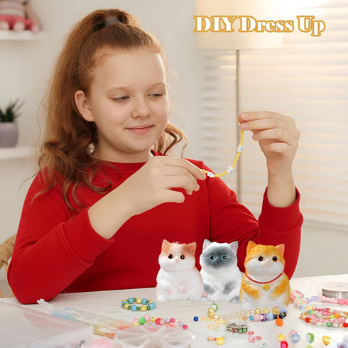Christmas(4 Adorable Taba Squishy Kit, Cute Taba Squishy Cat for Adult/Kids DIY Dress Up, Stress Relief, Stimulating