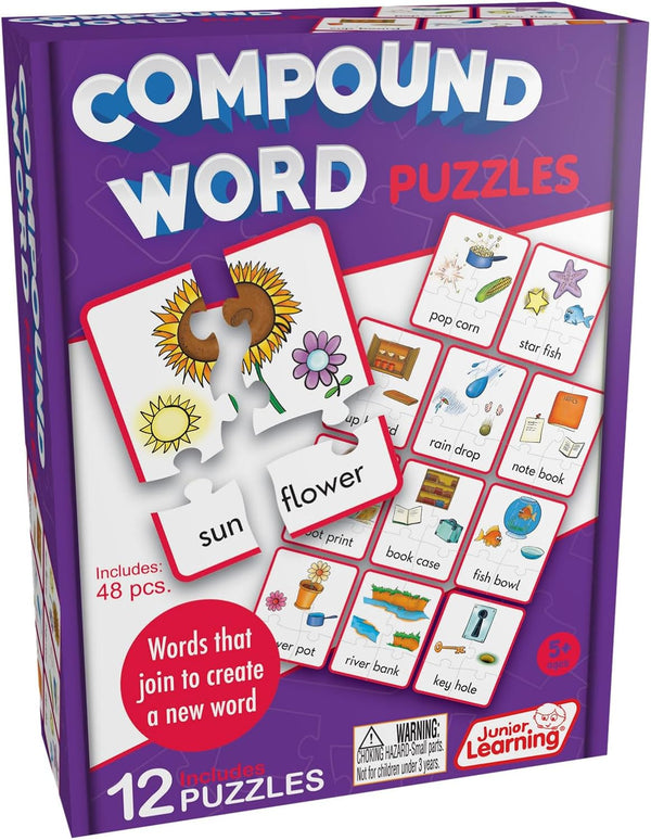 Junior Learning - JL244 Compound Word Puzzles, Multicolor