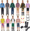 32Pcs Doll Clothes and Accessories - 12 Inch Boy Dolls, 20 Different Wear Clothes, 4 Pairs of Shoes, Glasses, Earphones