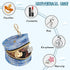 Pacifier Holder with Clip Pacifier Case for Diaper Bag Round Baby Pacifier Pouch Box Bag Portable Blue Romantic Golden