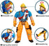 8 Playset Pieces Firefighter Action Figures Fireman Figurines Toys with Tools for Party Decoration People Figures