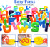 Alphabet Dough Cutter Kit with 26 Capital Letters,Clay Dough Tools Set & Play Dough Non-Toxic Modeling 1 inch-2 inch, Assorted Colors
