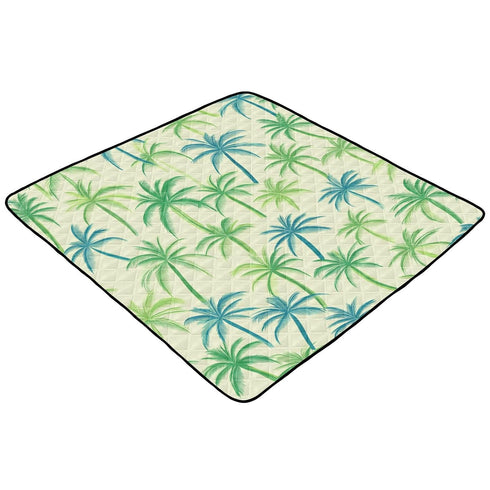 EtherSpher Summer Cozy 50'' 50''alfombra Green Palm Trees Soft Thick Baby Floor Play mat for Indoor Outdoor Breathable