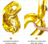 Gejoy 24 Pieces Chain Balloons, 16 Inch Foil 90s Balloons for Hip Hop Party Decorations, Gold