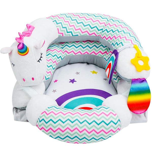 Lovvie & Joy 2-in-1 Tummy Time Mat & Seated Support Pillow,Baby Tummy