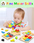 Wooden Toddler Puzzles for 1-3 Years Old, 6 Vehicle Shape Montessori Educational Blocks for Kids Gifts