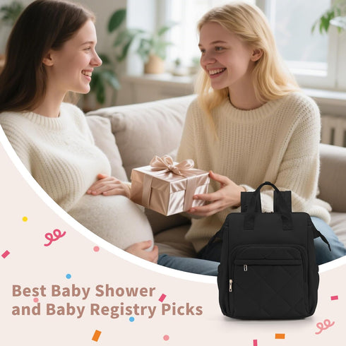 Backpack Backpack Backpack CEI-CEI Diaper Bag for Mom and Dad, Puffer Baby Bag with Insulated Pocket, Water-Resistant