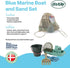 Dantoy Blue Marine Toys - 5pcs Boat & Sand Playset, Recycled Maritime Gear for Beach, Pool, and Sandbox Fun