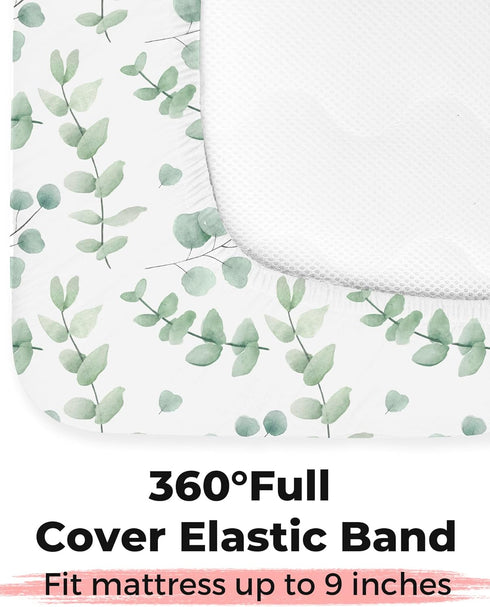 2 Pack 28" 52", Crib Sheets for Boys and Girls, Fitted Baby Sheets for Standard Toddler Mattress x Soft Breathable