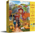 SUNSOUT INC - Valley Farm - 500 pc Jigsaw Puzzle by Artist: Tom Wood - Finished Size 18" x 24" Halloween - MPN# 28755