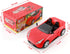 KeepRunning Convertible Car for Dolls, Glittering Deep Red Convertible Doll Vehicle with Working Seat Belts Ideal Gift