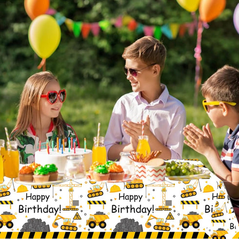 118 3rd 3rd Pcs Construction Birthday Decor Construction Three Years Old Paper Dinner Plates Napkins Forks Cups