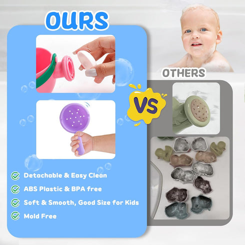 1-3 2-4 1+ 5 Fajiabao Baby Bath Toys for Kids Ages Toddler Bath Toys Mold Free for Bathtub Sand Beach Pool Water Toys