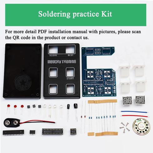 Light Up Memory Game, Handheld Electronic Toys, Soldering Practice Kit, DIY Soldering Project Classic Board Games