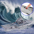 OTONOPI Aircraft Carrier Naval Ship Model Warship Battleship with Lights and Sounds Pull Back Toy Car Vehicle for Kids